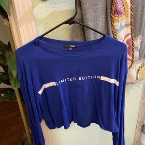 Limited Edition blue crop top
